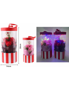 Cilindro Regalo con Orsetto e Rose Artificiali – Box... 2