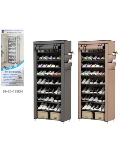 Scarpiera Salvaspazio in Tessuto con Ripiani – Armadio... 2