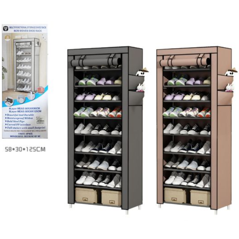 Scarpiera Salvaspazio in Tessuto con Ripiani –...