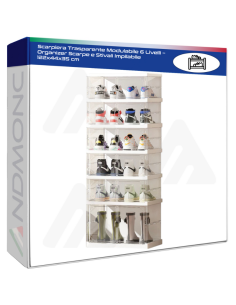 Scarpiera Trasparente Modulabile 6 Livelli – Organizer...