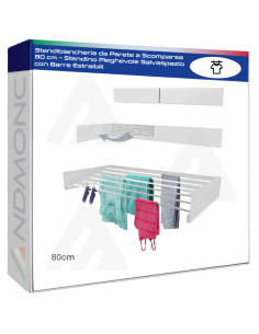 Stendibiancheria da Parete a Scomparsa 80 cm – Stendino...