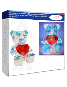 Orsetto Luminoso LED con Cuore Rosso – Decorazione Regalo...