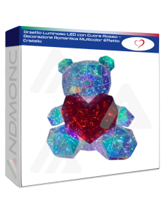 Orsetto Luminoso LED con Cuore Rosso – Decorazione...