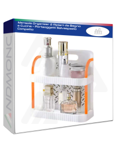 Mensola Organizer 2 Ripiani da Bagno e Cucina –...