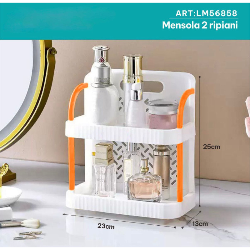 Mensola Organizer 2 Ripiani da Bagno e Cucina –...