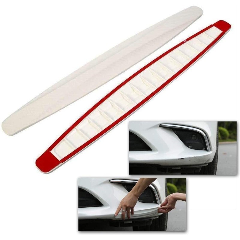 2pz. Strisce paraurti antigraffio BIANCO