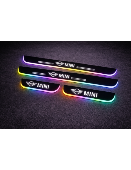 Battitacco LED MINI Cooper RGB Senza Fili – Set 4 Pezzi Ricaricabili USB
