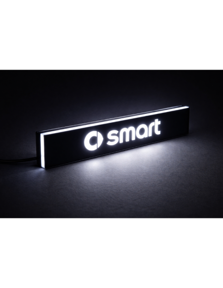 1x Distintivo con logo illuminato con emblema luminoso a LED per griglia anteriore Smart