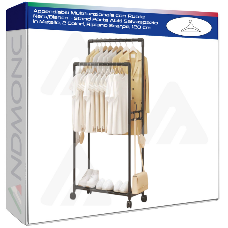Appendiabiti Multifunzionale con Ruote...