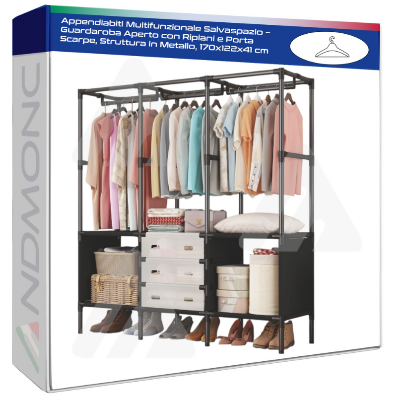 Appendiabiti Multifunzionale Salvaspazio –...