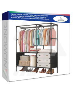 Appendiabiti Multifunzionale Salvaspazio – Guardaroba...