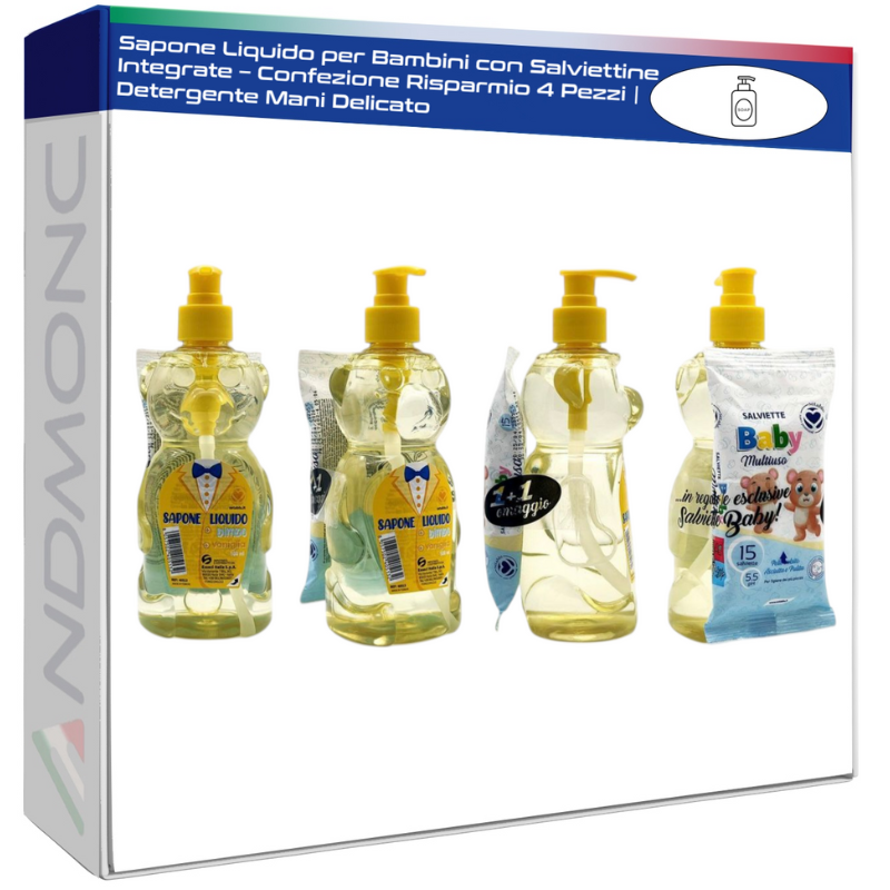 Sapone Liquido per Bambini con Salviettine...