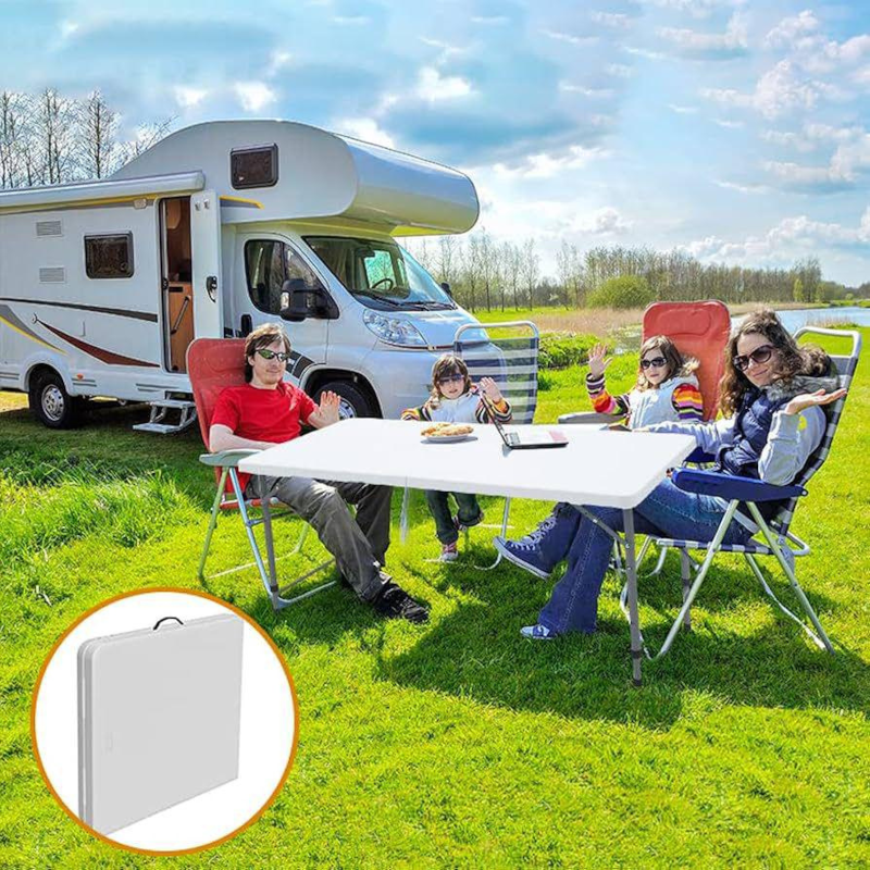 Tavolo Pieghevole 180x70 cm Richiudibile –...