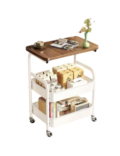 Carrello Multiuso con Ruote e Piano Effetto Legno –... 2