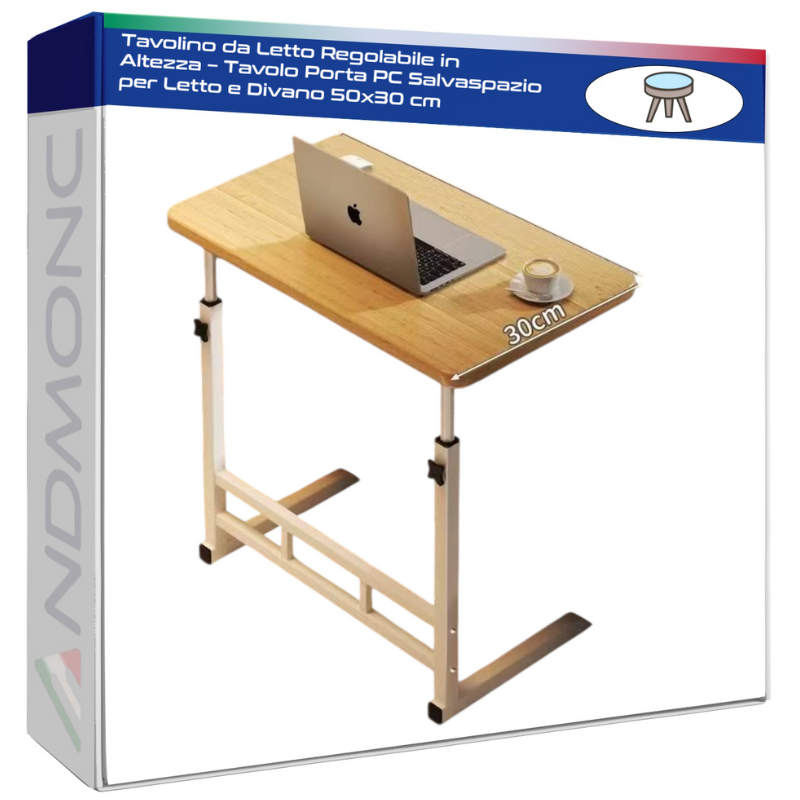 Tavolino da Letto Regolabile in Altezza –...