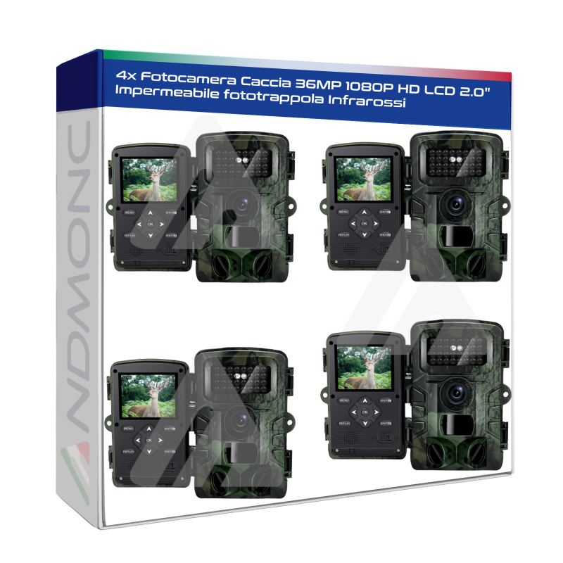2x Fotocamera Caccia 36MP 1080P HD LCD 2.0"...