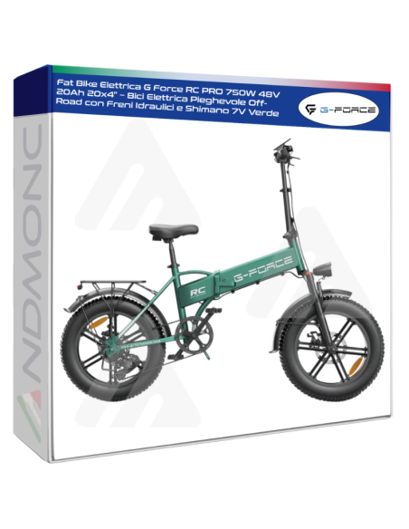 Fat Bike Elettrica G Force RC PRO 750W 48V 20Ah 20x4 Verde
