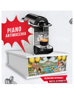 Portacialde Antimacchia con Decorazione Vesuvio e Limoni... 2