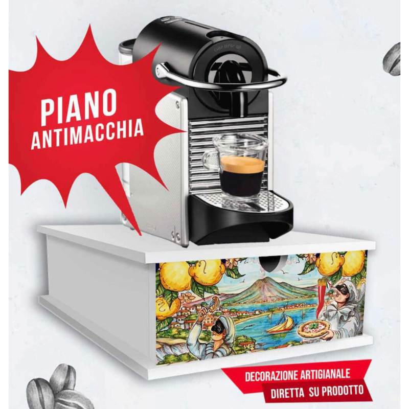 Portacialde Antimacchia con Decorazione Vesuvio...