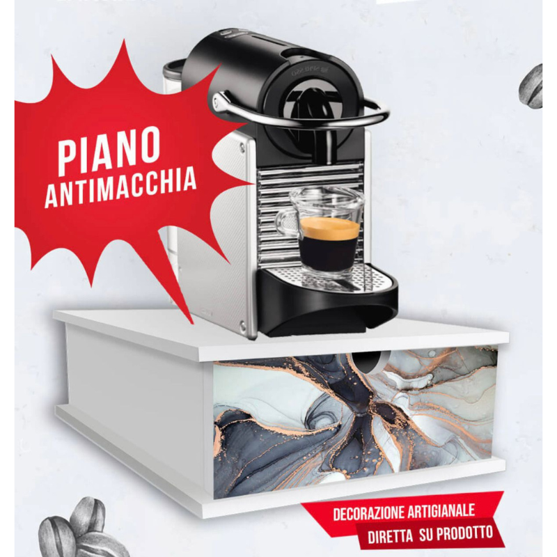 Portacialde Antimacchia Effetto Marmo Nero e...