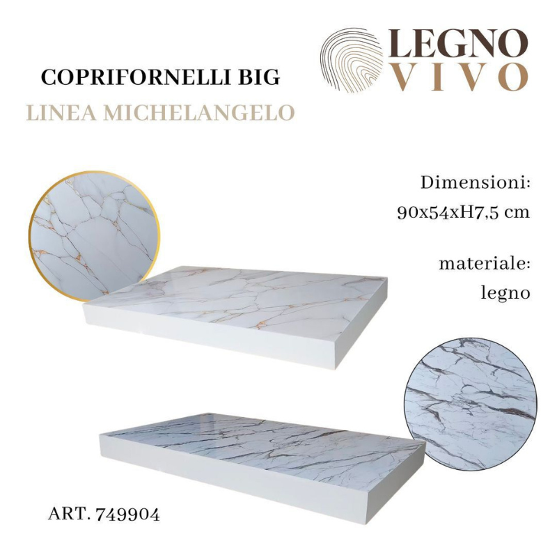 Coprifornelli Big Effetto Marmo – Copripiano...
