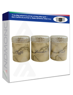 Tris Barattoli Cucina Linea Margot – Set Caffè Zucchero...