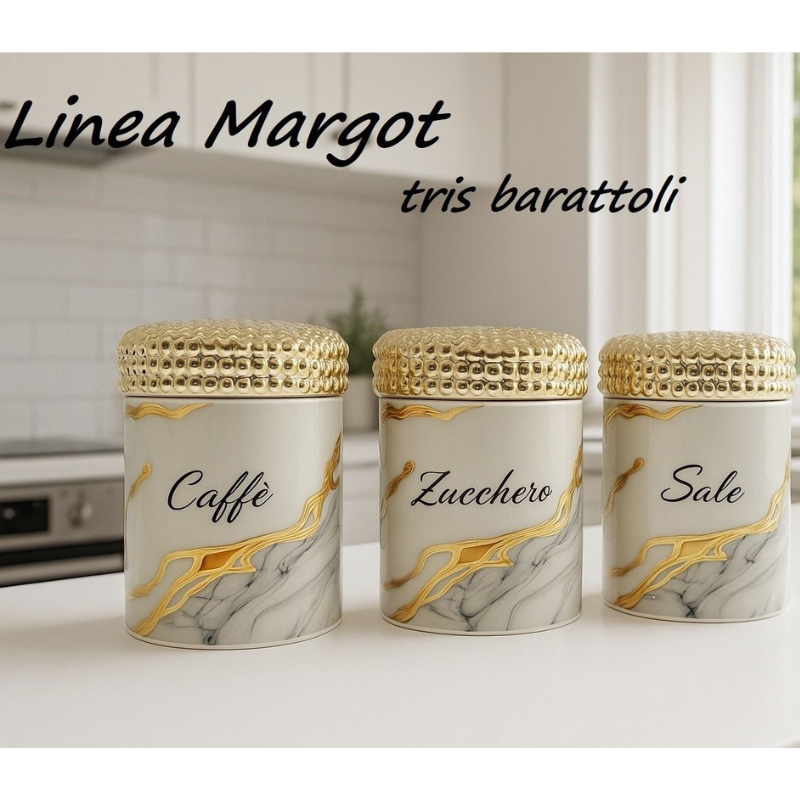 Tris Barattoli Cucina Linea Margot Effetto...