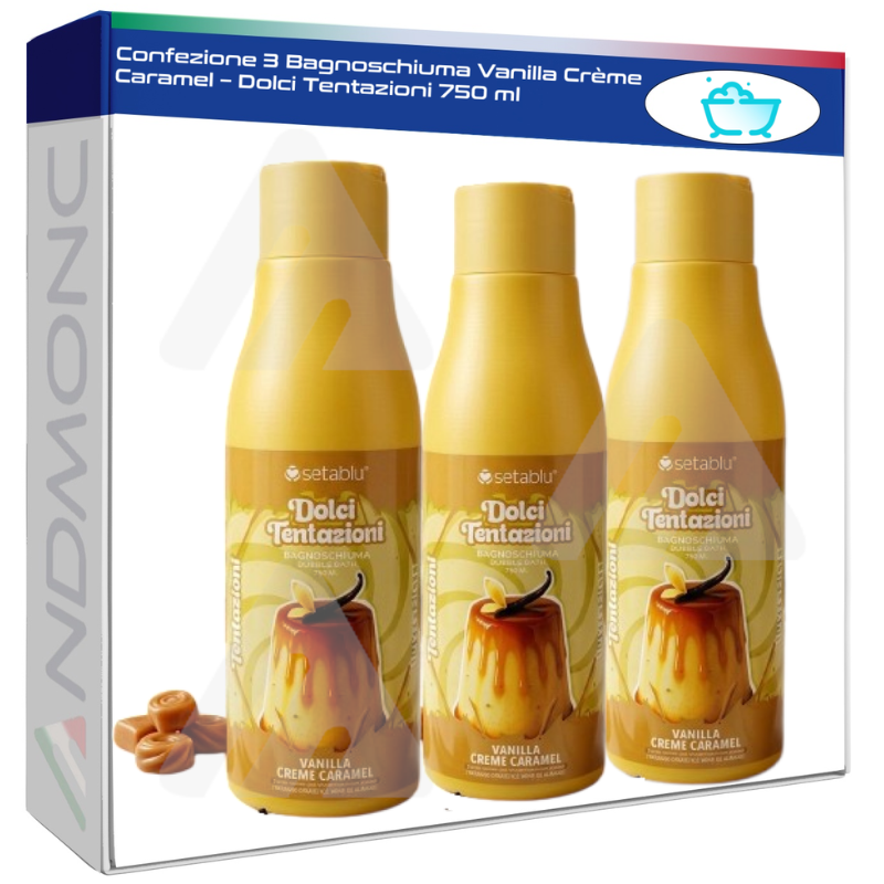 Confezione 3 Bagnoschiuma Vanilla Crème Caramel...