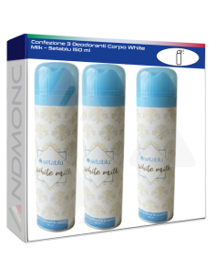 Confezione 3 Deodoranti Corpo White Milk – Setablu 150 ml