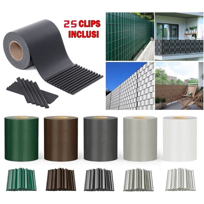 Frangivista PVC per Balcone e Cancello 19 cm x...