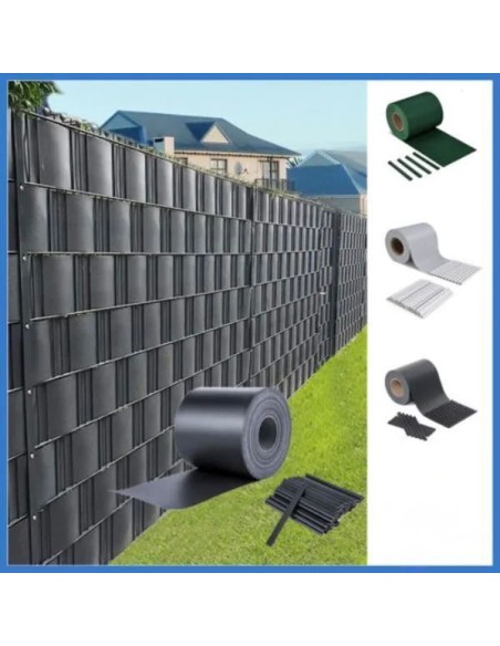 Frangivista PVC per Balcone e Cancello 19 cm x 35 m – Privacy Schermante con Clips Incluse