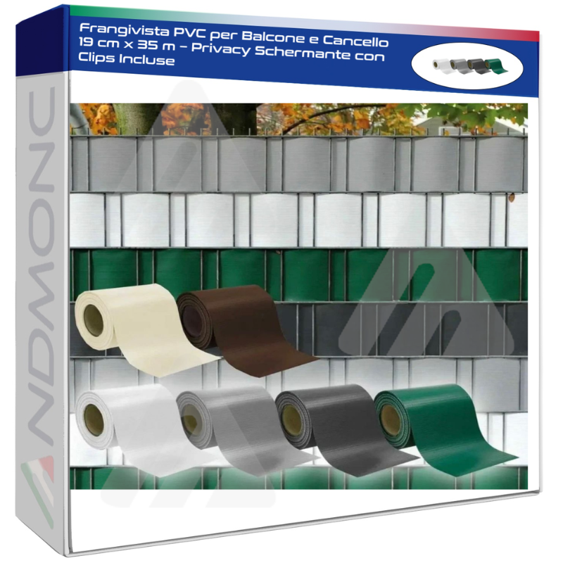 Frangivista PVC per Balcone e Cancello 19 cm x...