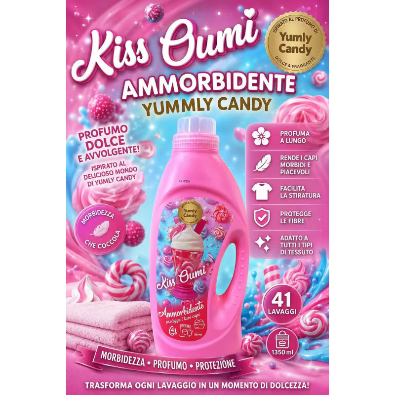 Set 3 Ammorbidente Kiss Oumi Yumly Candy 1350...