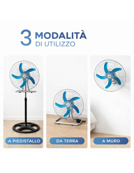 Ventilatore Manulife 3 in 1 75W Ø50 cm con Oscillazione Automatica e 3 Velocità