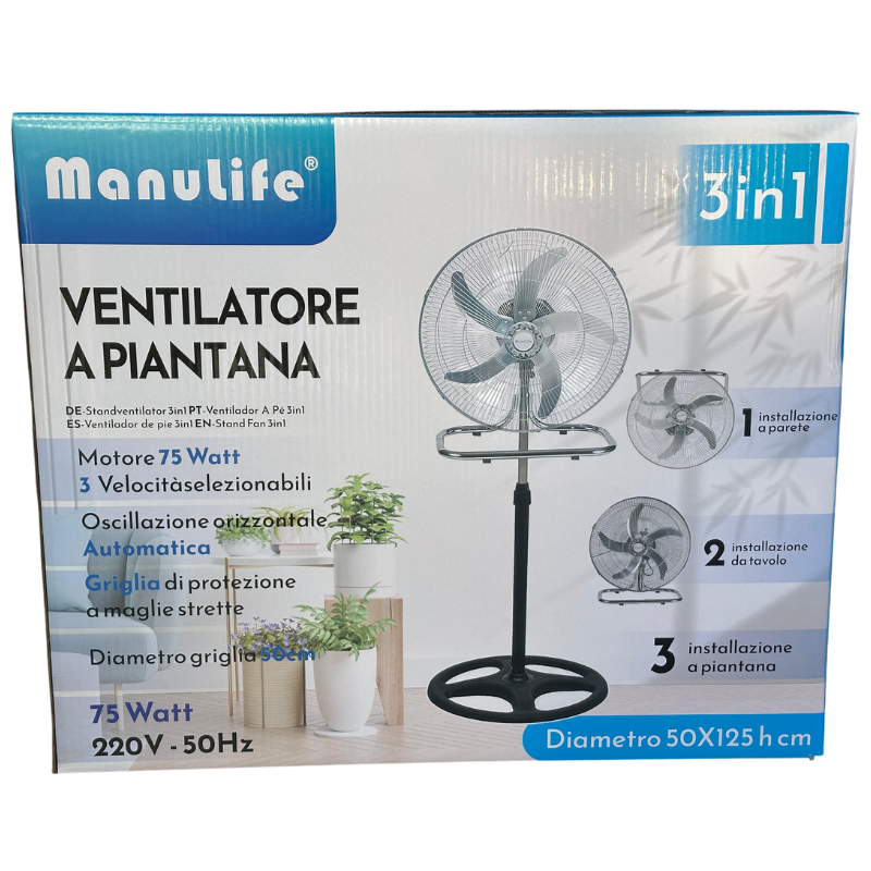 Ventilatore Manulife 3 in 1 75W Ø50 cm con...