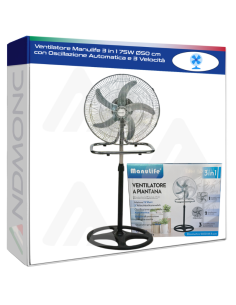 Ventilatore Manulife 3 in 1 75W Ø50 cm con Oscillazione...
