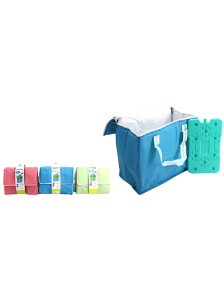 Borsa Termica Frigo Portatile 14,5 Litri con Freezerino 400 ml – Borsa Refrigerante per Mare, Spiaggia e Picnic