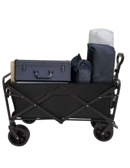 Carrello Pieghevole Multiuso con Ruote 99x83x50 cm – Carrello da Campeggio e Trasporto Richiudibile