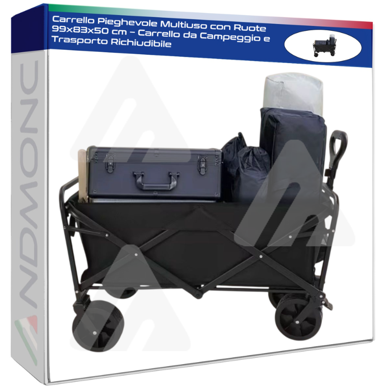 Carrello Pieghevole Multiuso con Ruote 99x83x50...