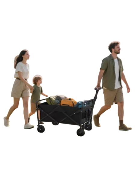 Carrello Pieghevole Multiuso con Ruote 99x83x50 cm – Carrello da Campeggio e Trasporto Richiudibile