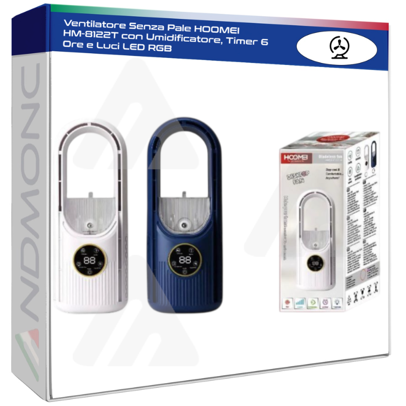 Ventilatore Senza Pale HOOMEI HM-8122T con...