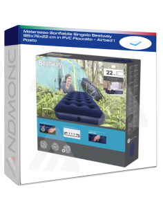 Materasso Gonfiabile Singolo Bestway 185x76x22 cm in PVC...