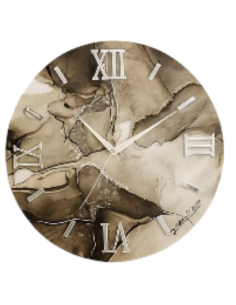 Orologio da Parete Moderno 60 cm Effetto Marmo Tortora in... 2