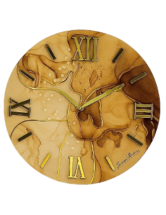 Orologio da Parete Moderno 60 cm Effetto Marmo Oro e... 2