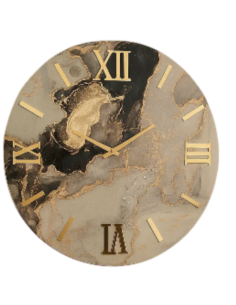 Orologio da Parete Moderno 60 cm Effetto Marmo Nero,... 2