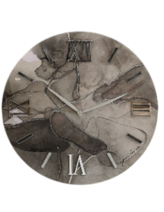 Orologio da Parete Moderno 80 cm Effetto Marmo Grigio in... 2