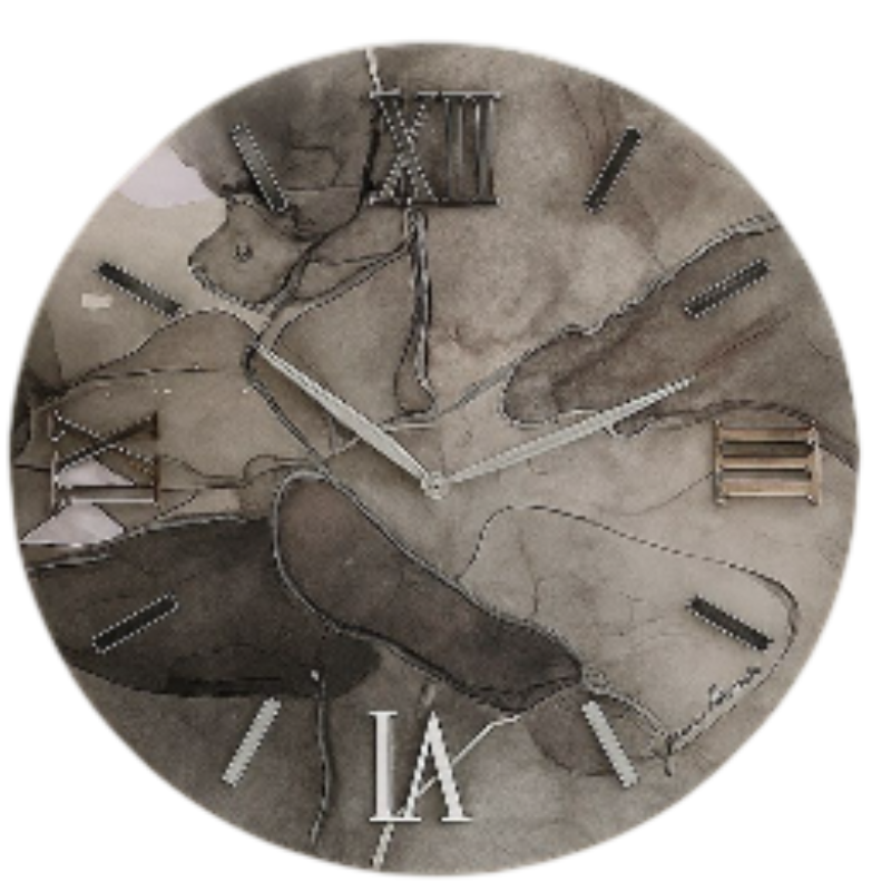 Orologio da Parete Moderno 80 cm Effetto Marmo...