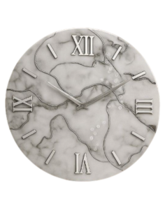 Orologio da Parete Moderno 80 cm Effetto Marmo Bianco e... 2