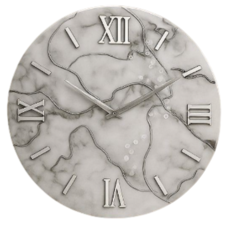 Orologio da Parete Moderno 80 cm Effetto Marmo...