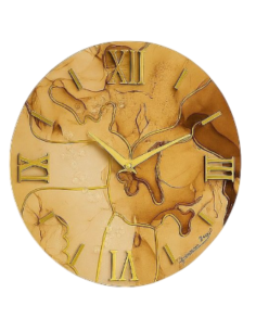 Orologio da Parete Moderno 80 cm Effetto Marmo Oro e... 2